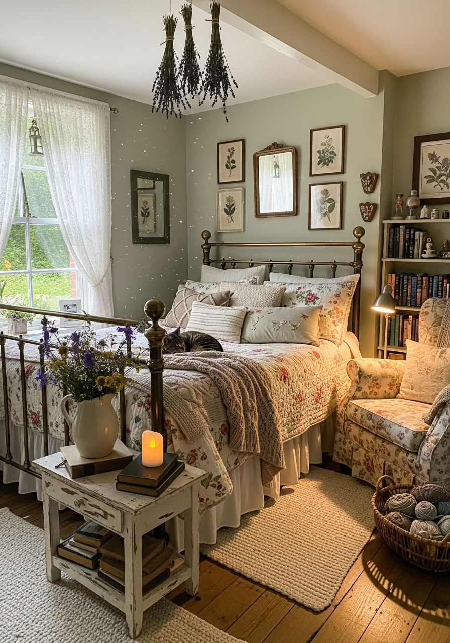 Layered Warm Lighting with Flush Mounts, Sconces, and Fairy Lights