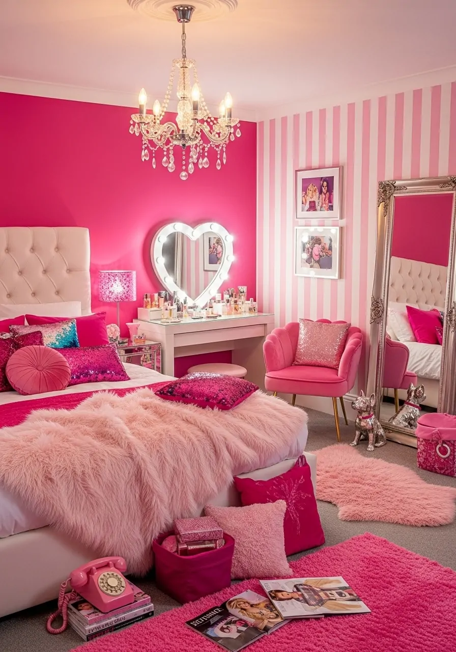 A Pink and White Color-Blocked Design