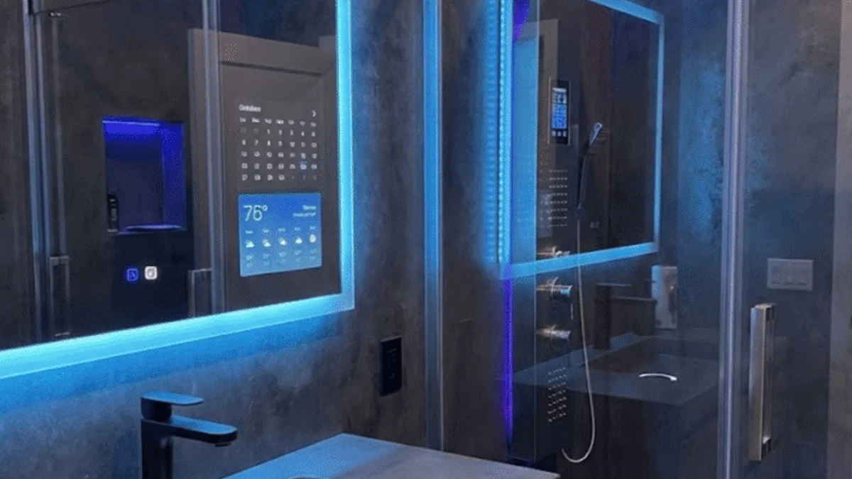 Smart mirrors and tech-integrated vanities