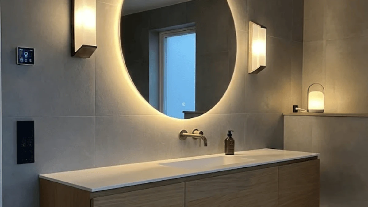 Spa-like layered lighting design
