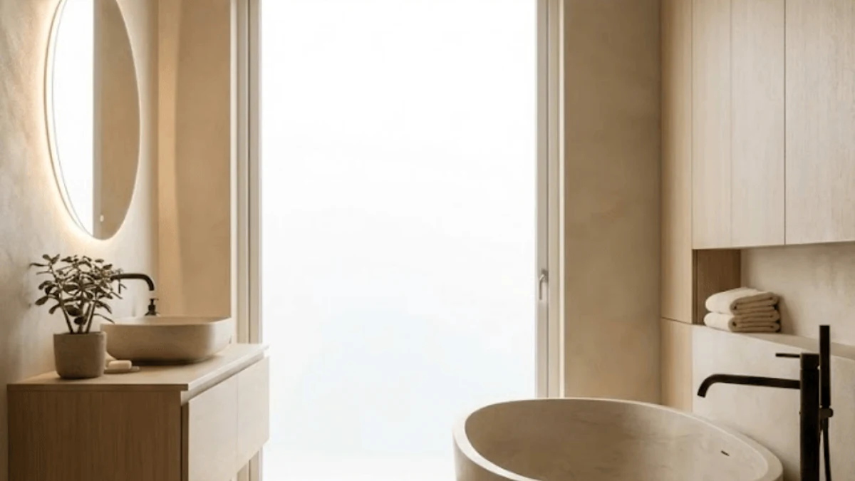 Textured plaster or limewash walls