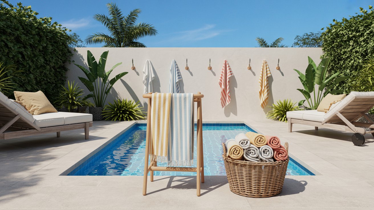 15 Beach Towel Storage Ideas That Keep Your Pool Area Organized Hero