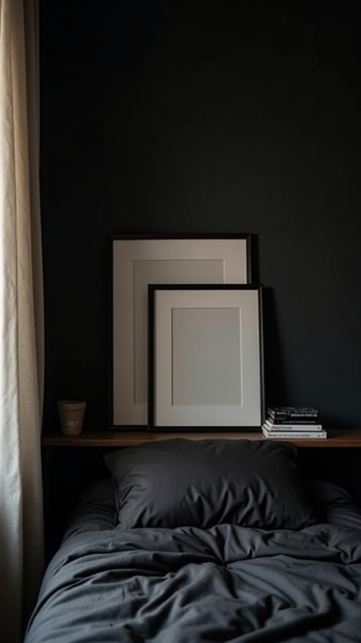 Black Paired with Warm Brass Picture Frames