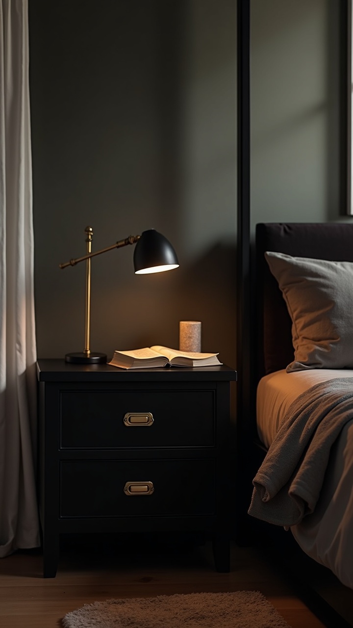 Black Curtains for a Dramatic, Moody Backdrop