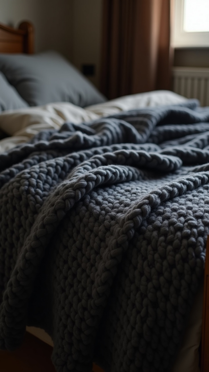 Black Paired with Faux Fur or Sheepskin Throws for Softness