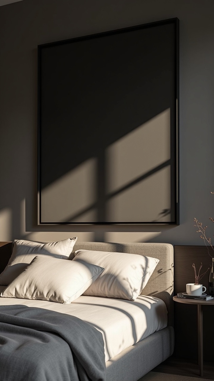 Black Upholstered Headboard for a Soft, Cozy Focal Point