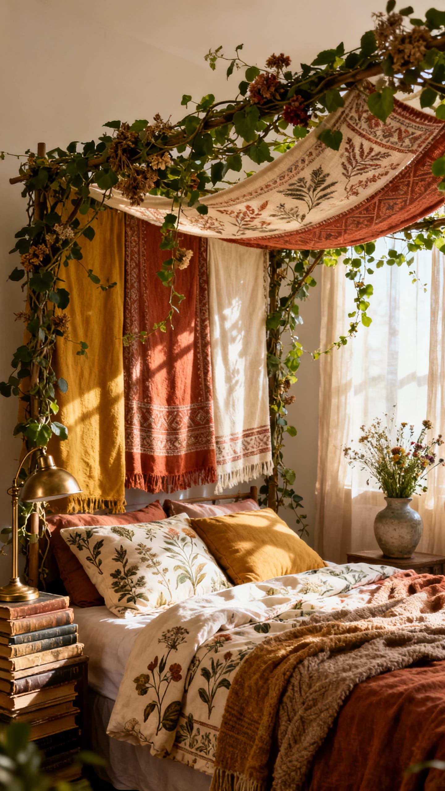 A Vintage Vanity Styled with Botanical-Inspired Decor