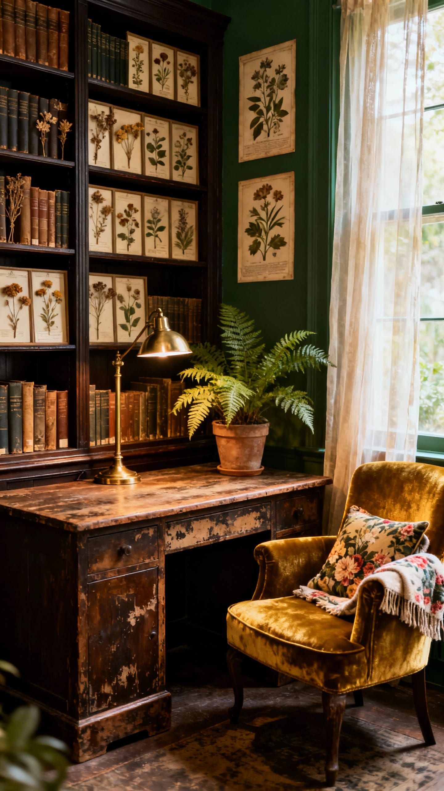 Antique Wood Furniture with Worn, Natural Patina