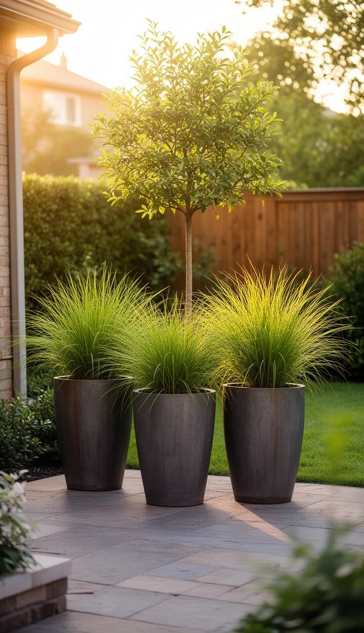 Budget Planters Grouped in Varying Heights