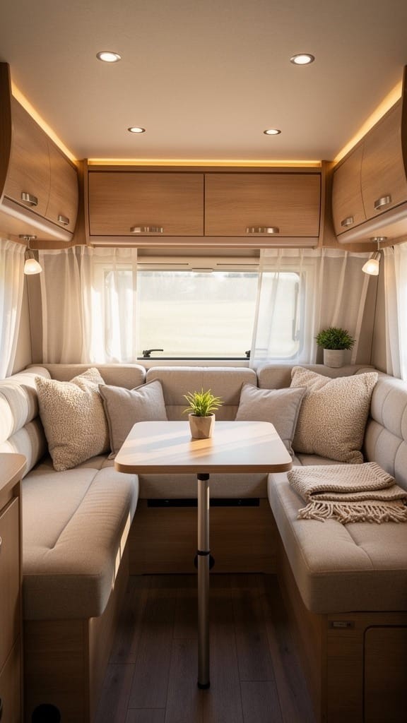 Convertible Dinette Bed in Camper