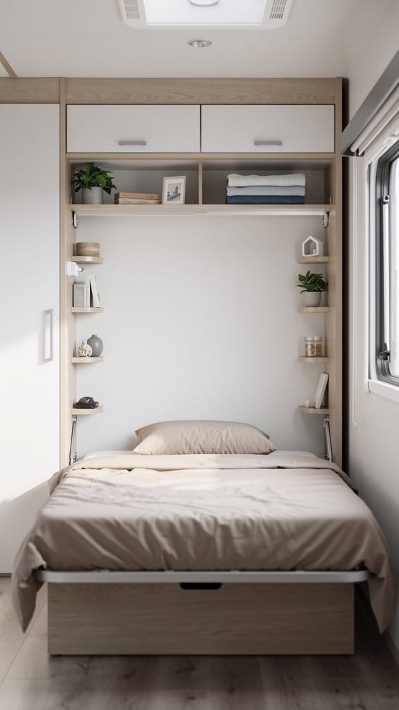 Rear Murphy Bed Layout in Camper