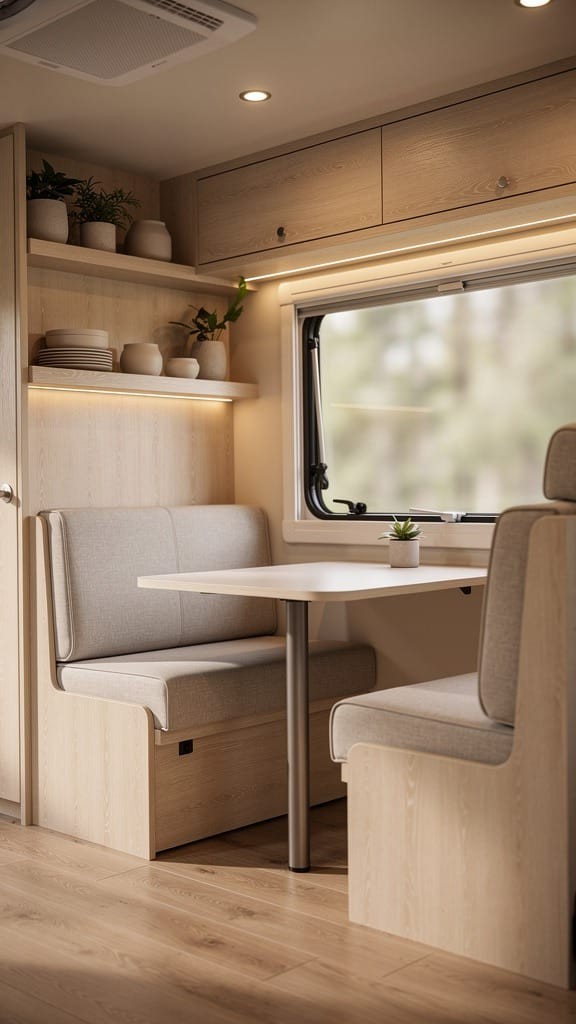 Camper with Pop-Top Roof Open