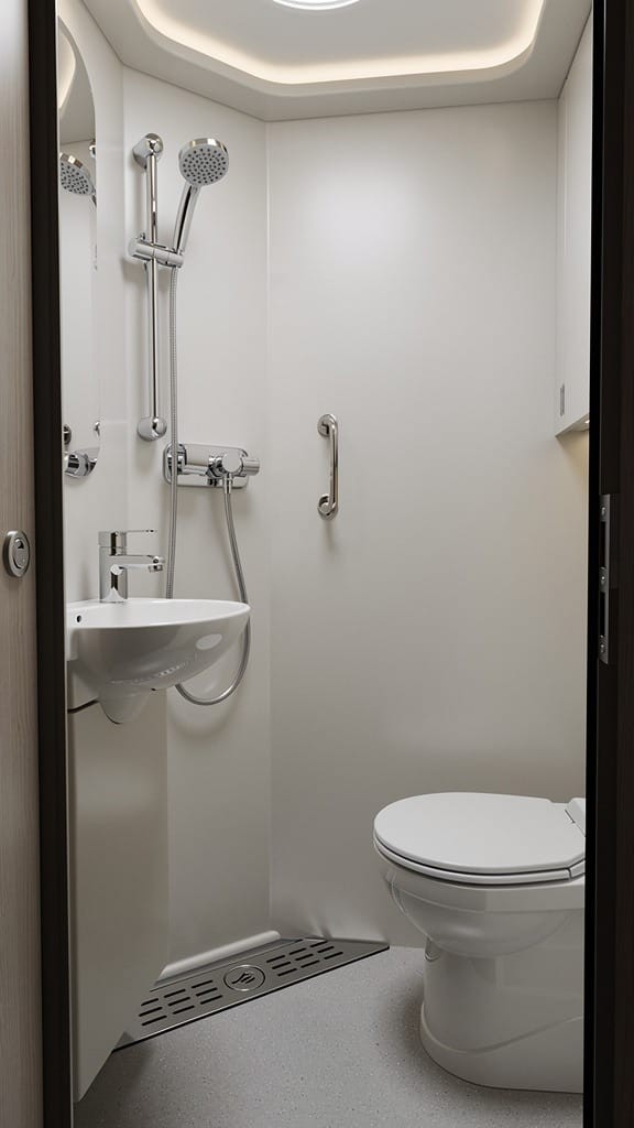 Compact Wet Bath Design in Camper