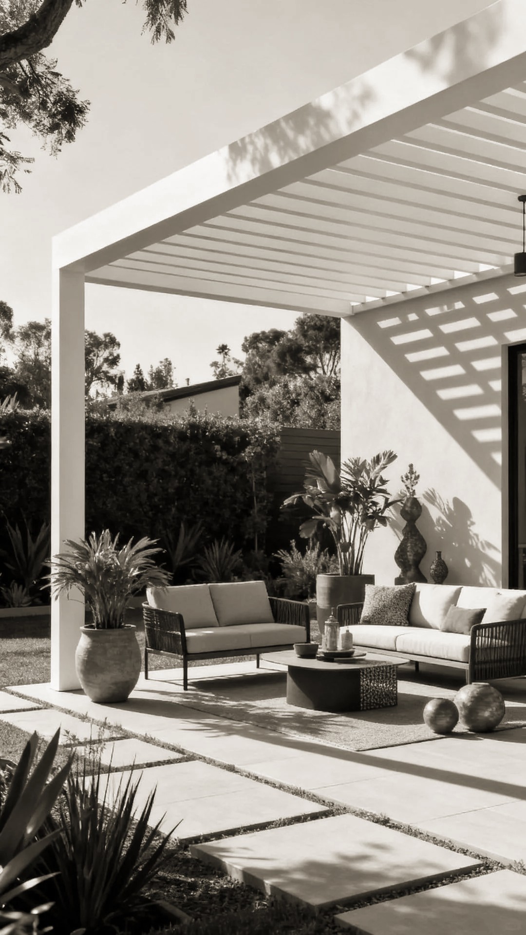 A Canvas Canopy for a Soft, Resort-Like Feel