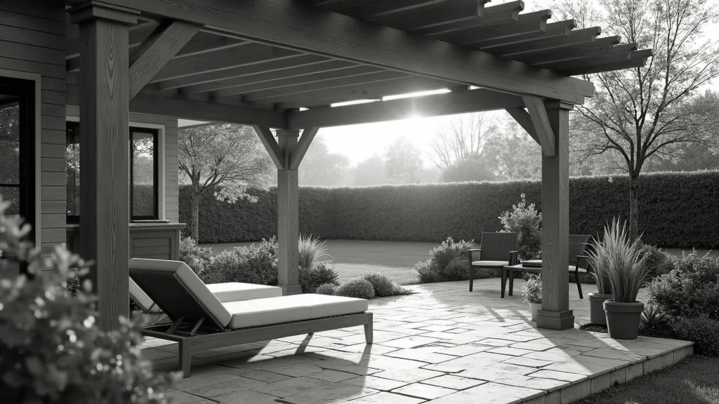 A Patio Cover Extending Directly from the Roofline