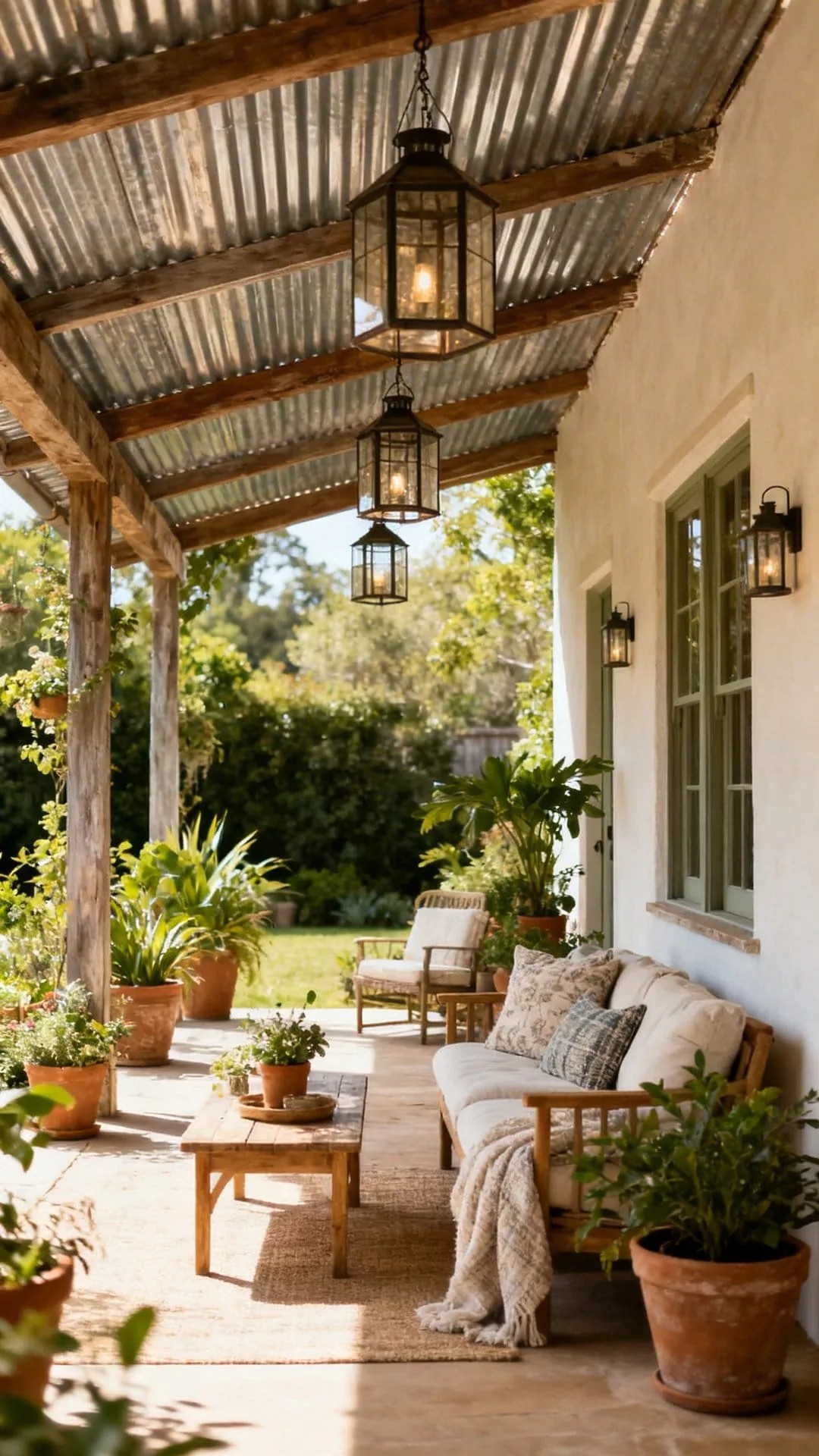 A Lattice-Roof Patio Cover for Filtered Light