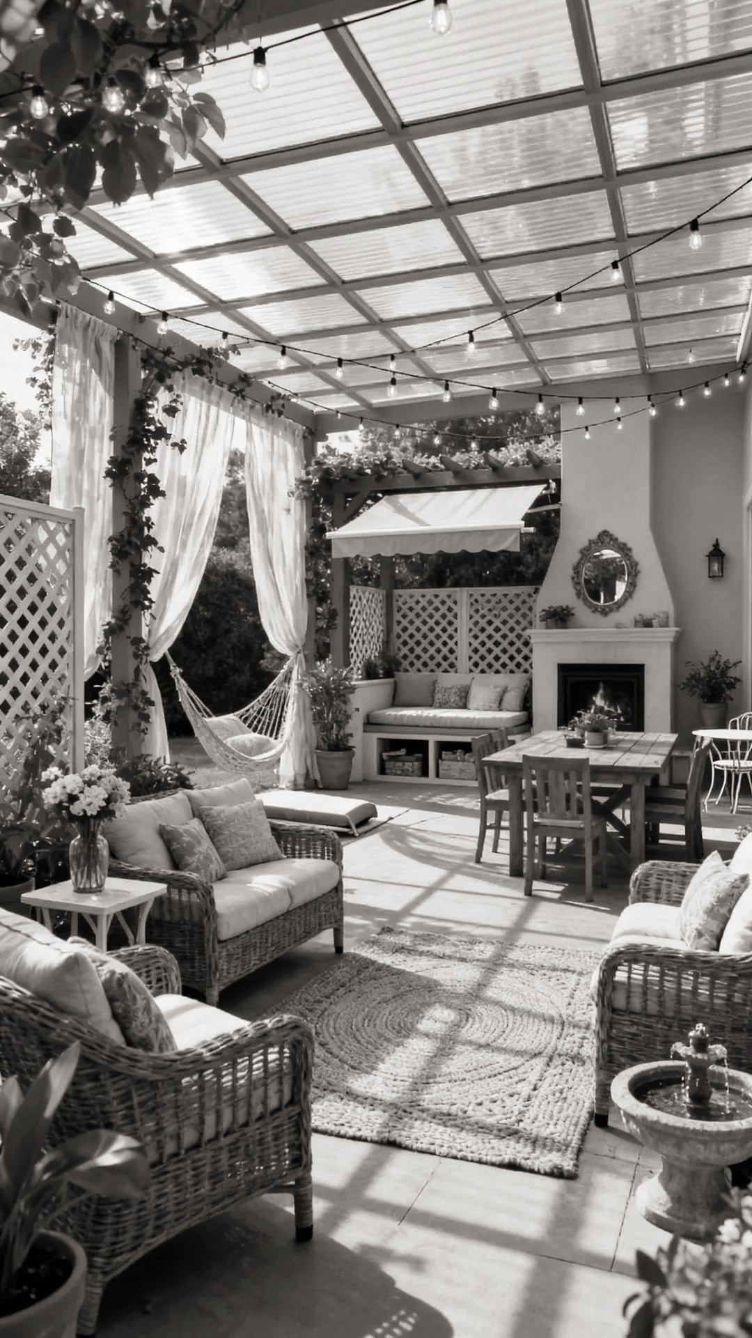 A Covered Patio Combined with Outdoor Heaters