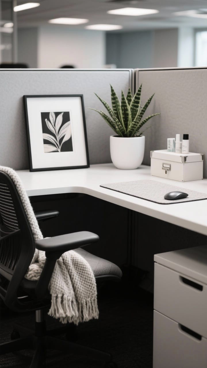 Frameless Magnetic Whiteboard Dashboard Mounted on Cubicle Fabric Partition