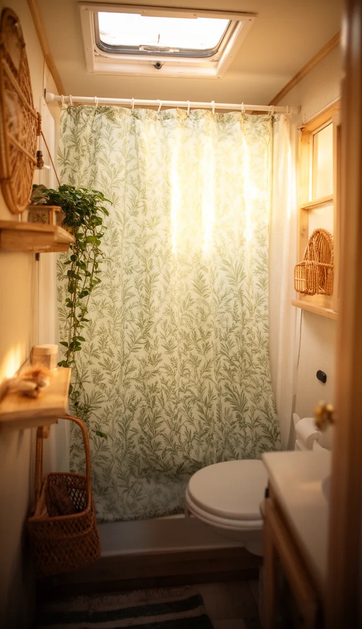 Minimalist Solid Color Shower Curtain
