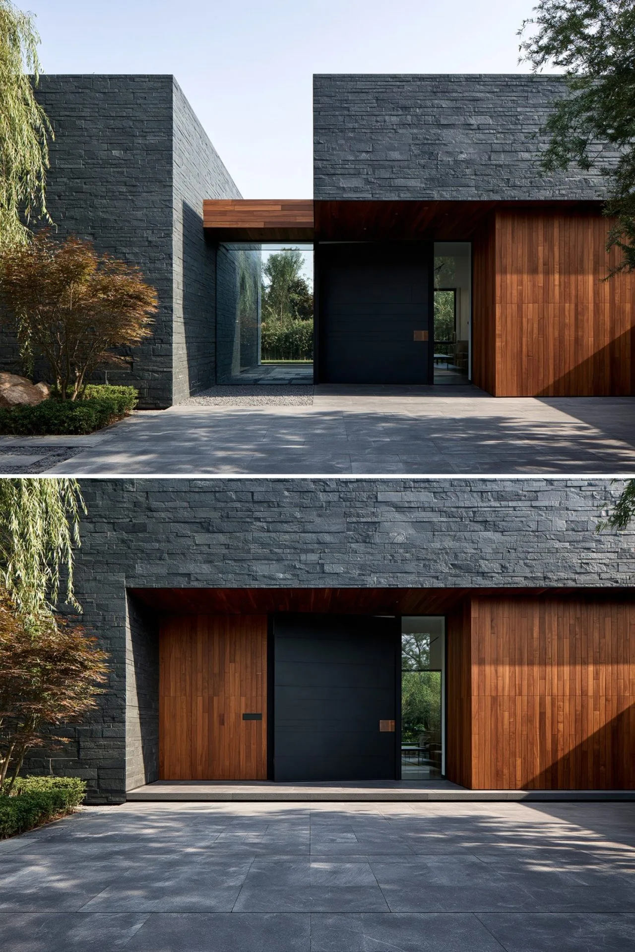 3. A Moody Interior Color Palette Throughout Connected Living Spaces