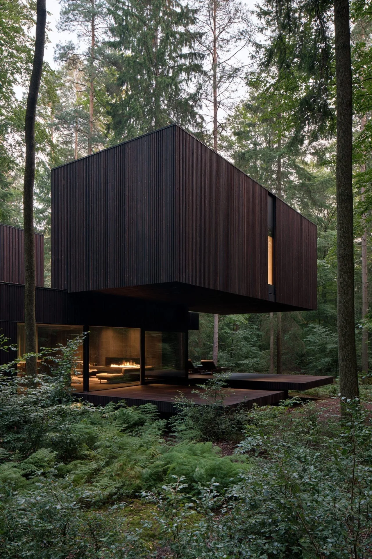7. Black-Framed Windows and Doors as a Unifying Design Element