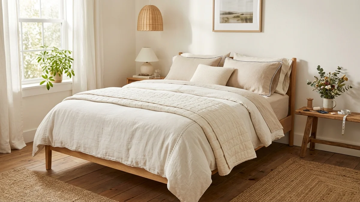DIY duvet cover made with flat sheets