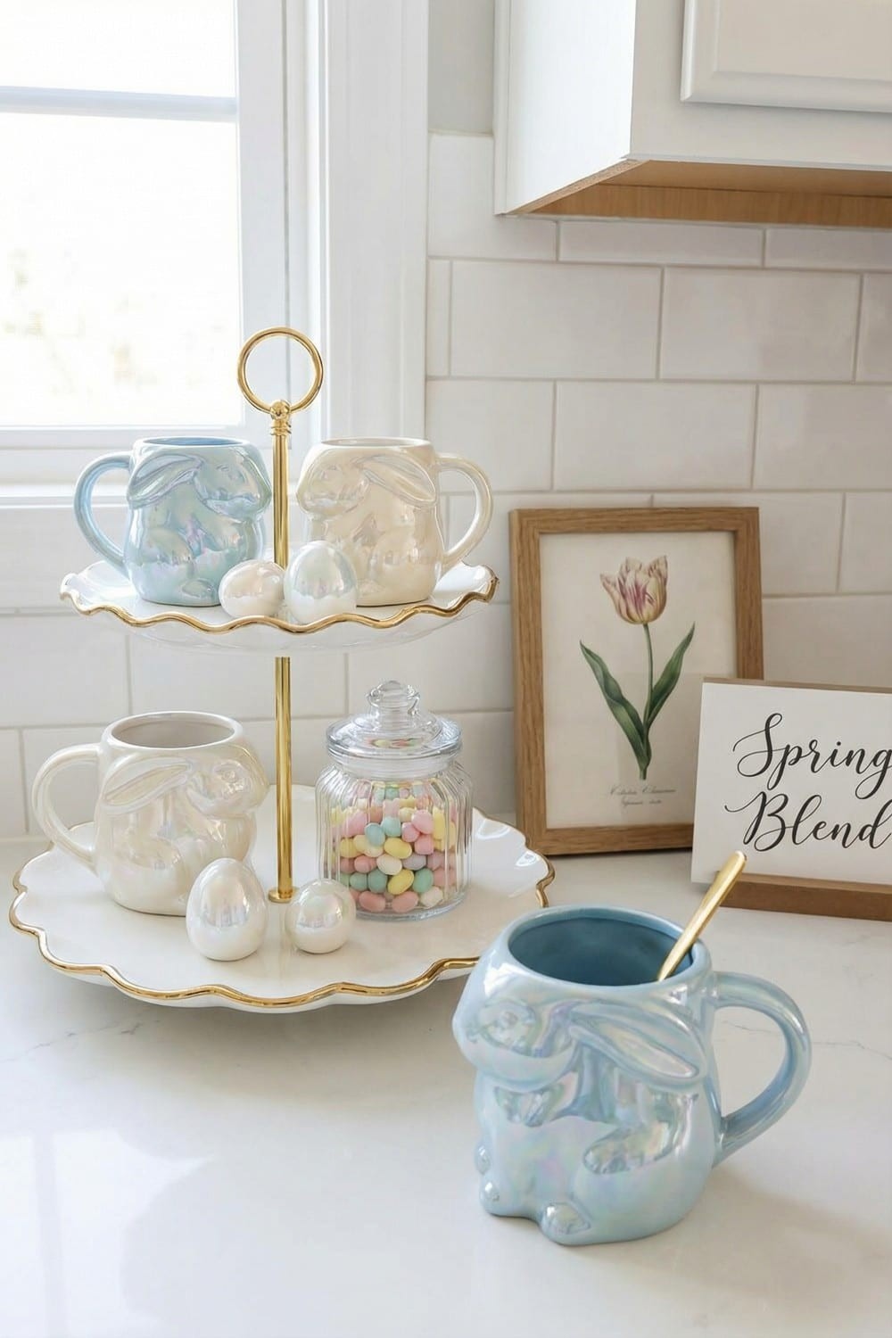 Tiered Tray Easter Coffee Bar