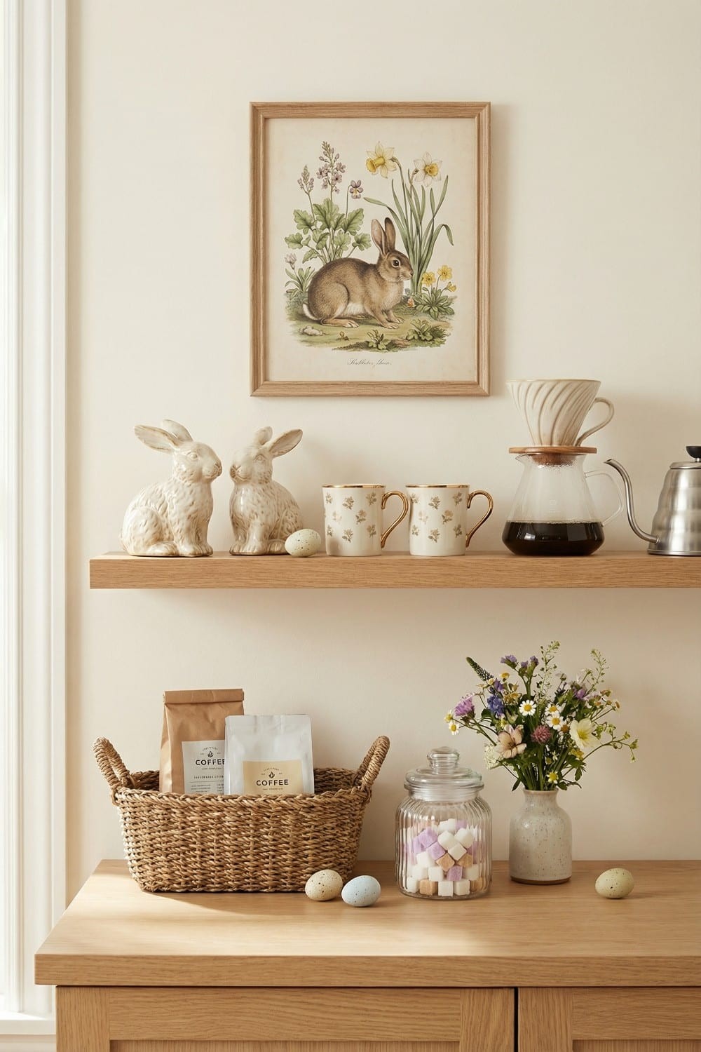 Bunny-Themed Coffee Station