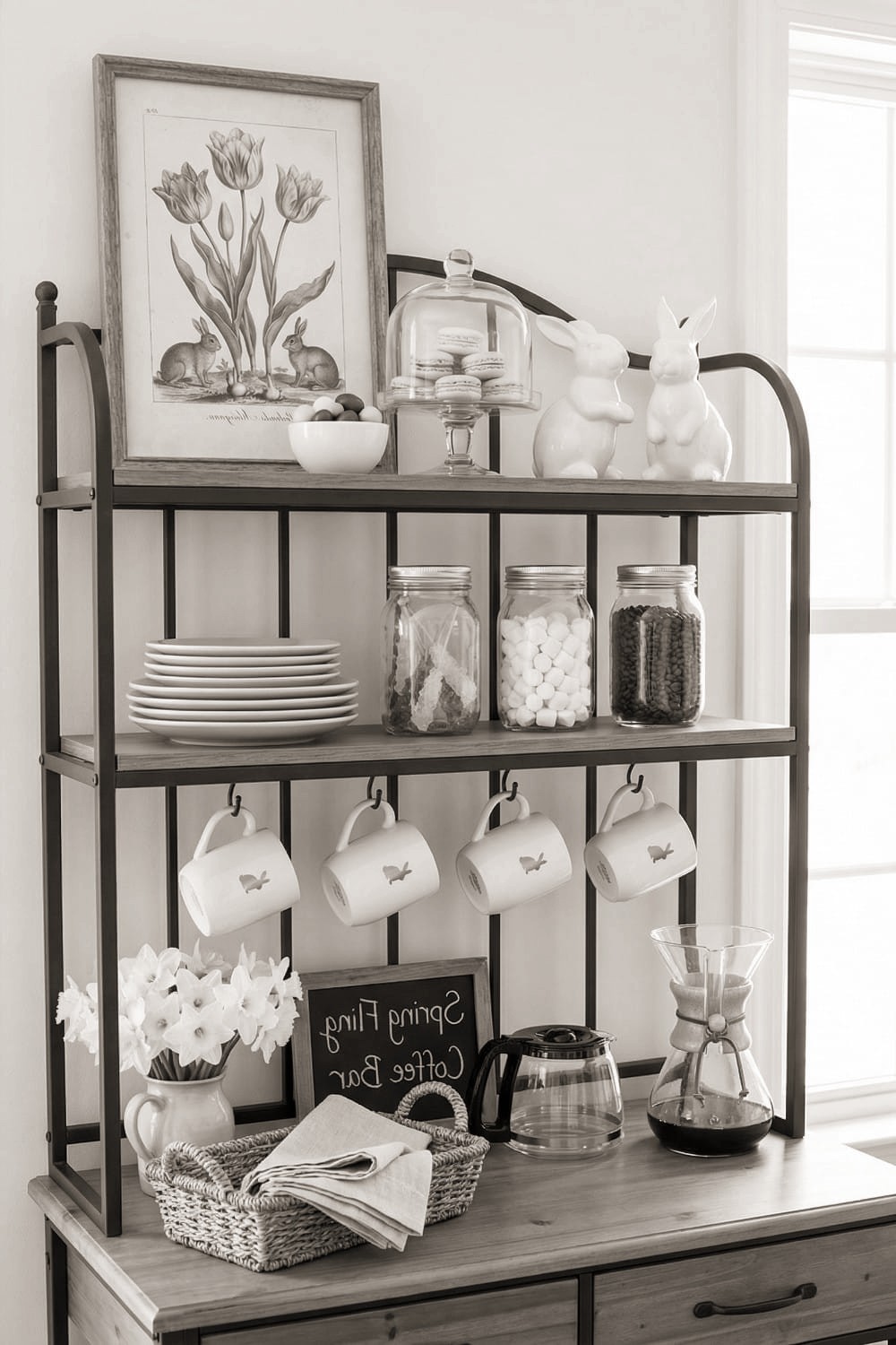 Elegant Layered Easter Coffee Bar