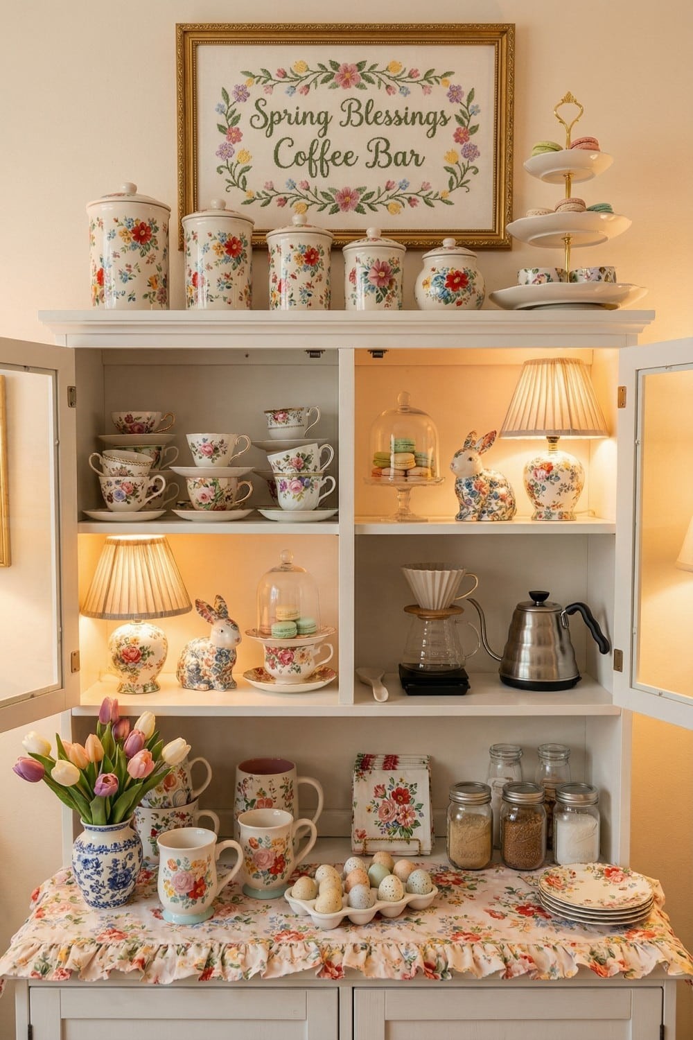 Easter Egg Tray Coffee Display