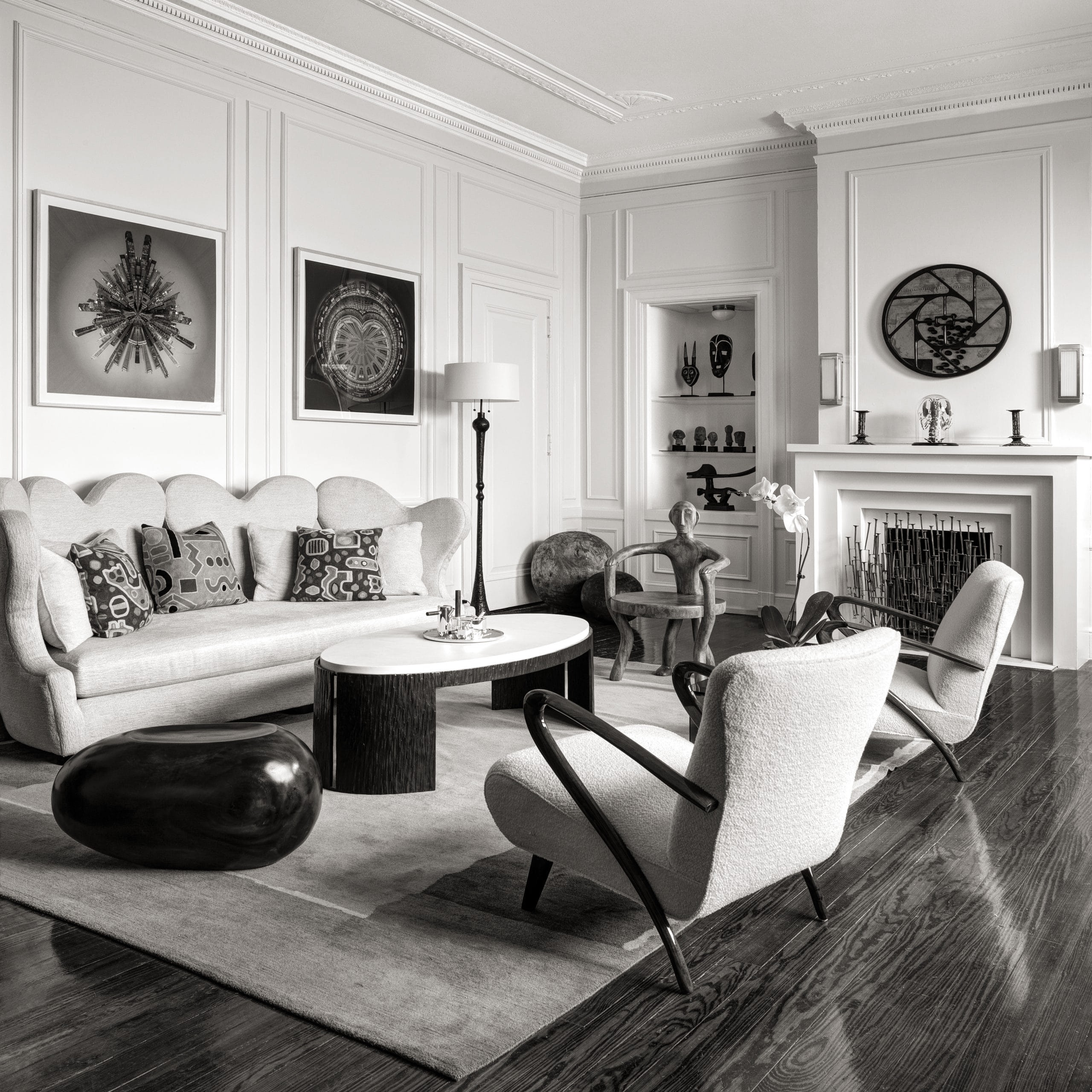 Consistent Color Palette in Eclectic Room