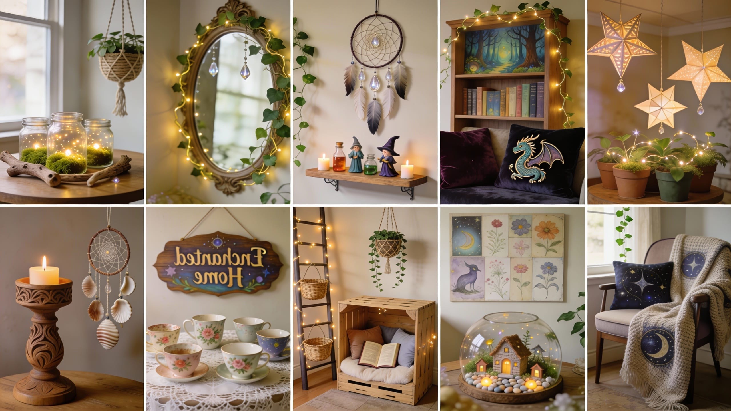 A DIY Vine-Wrapped Mirror Frame