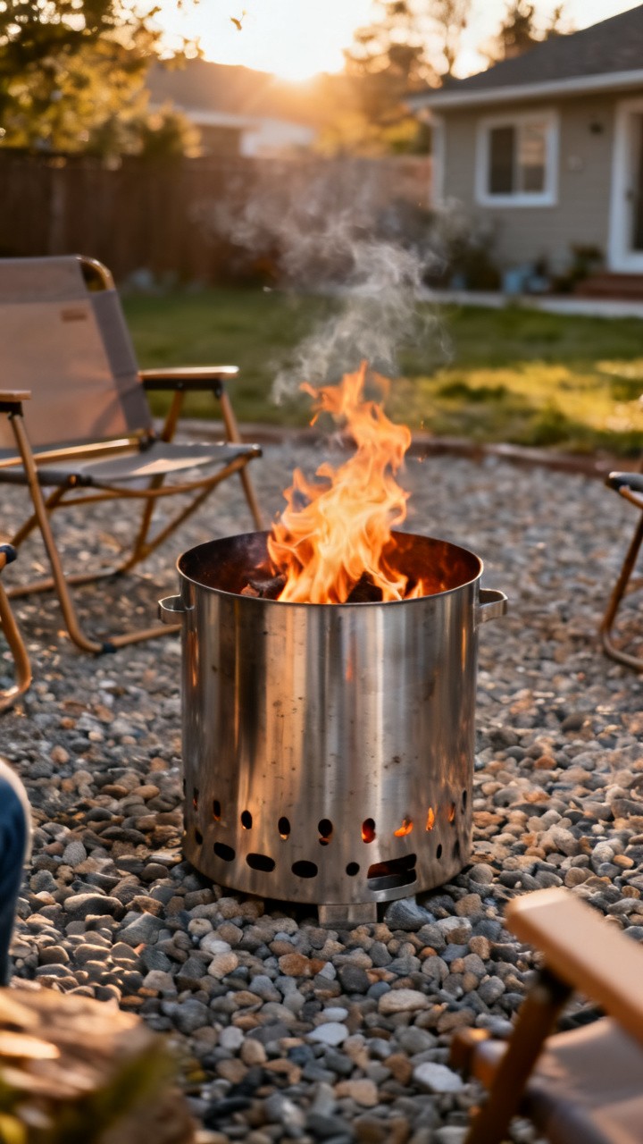 A Fire Pit Paired with an Adirondack Chair Circle