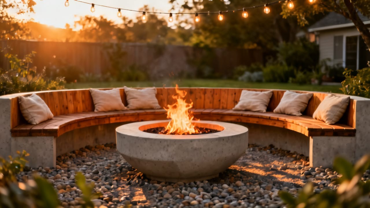 A Copper Fire Bowl for a Warm Reflective Glow