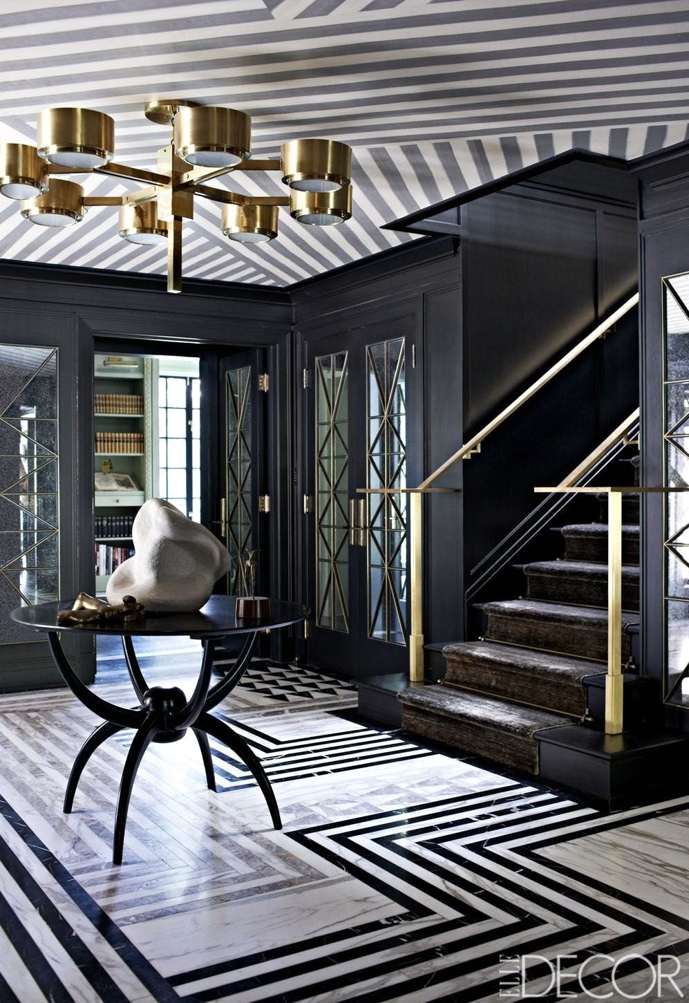 Black Stained Hardwood in Bedroom