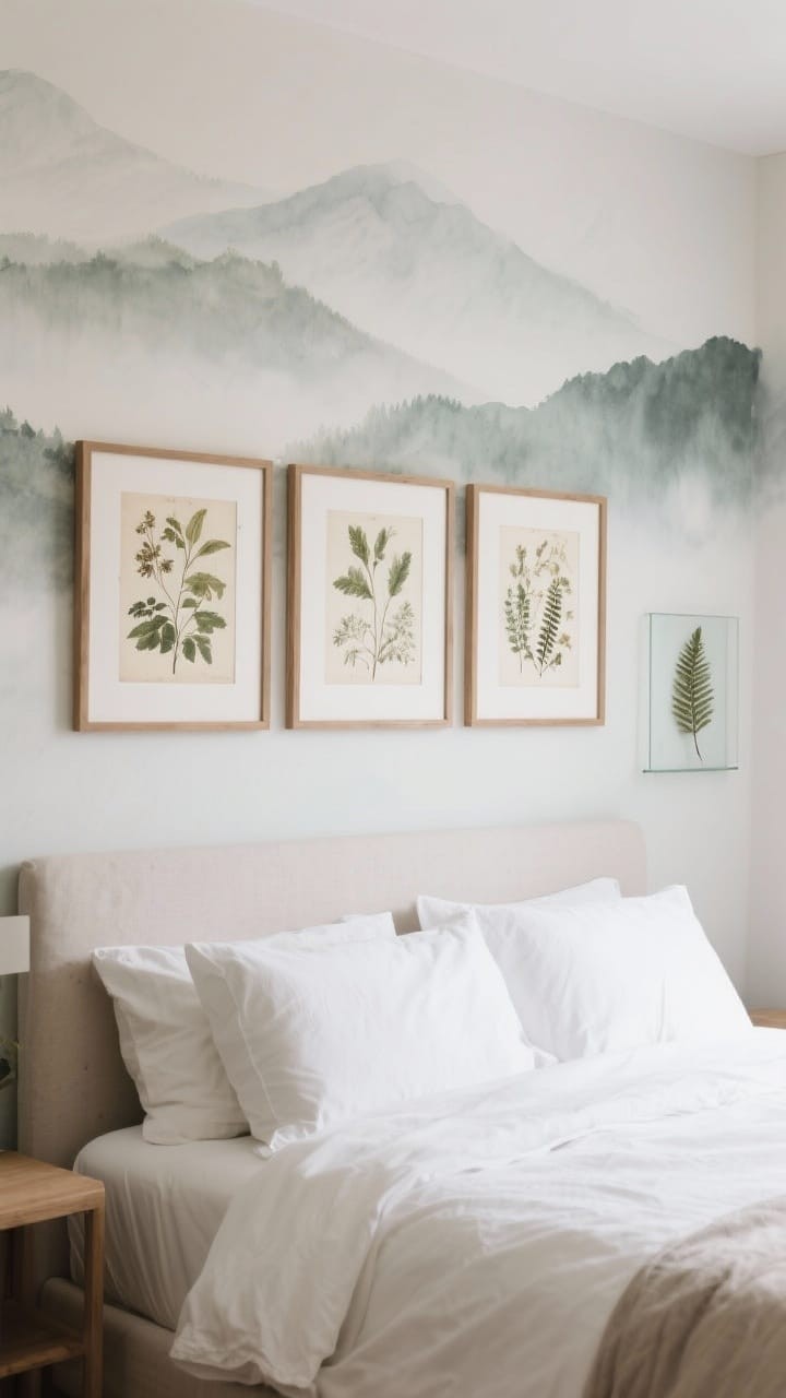 Moss and Wood Textured Accent Wall