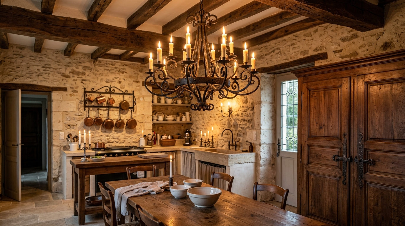 3. Wrought Iron Light Fixtures and Hardware