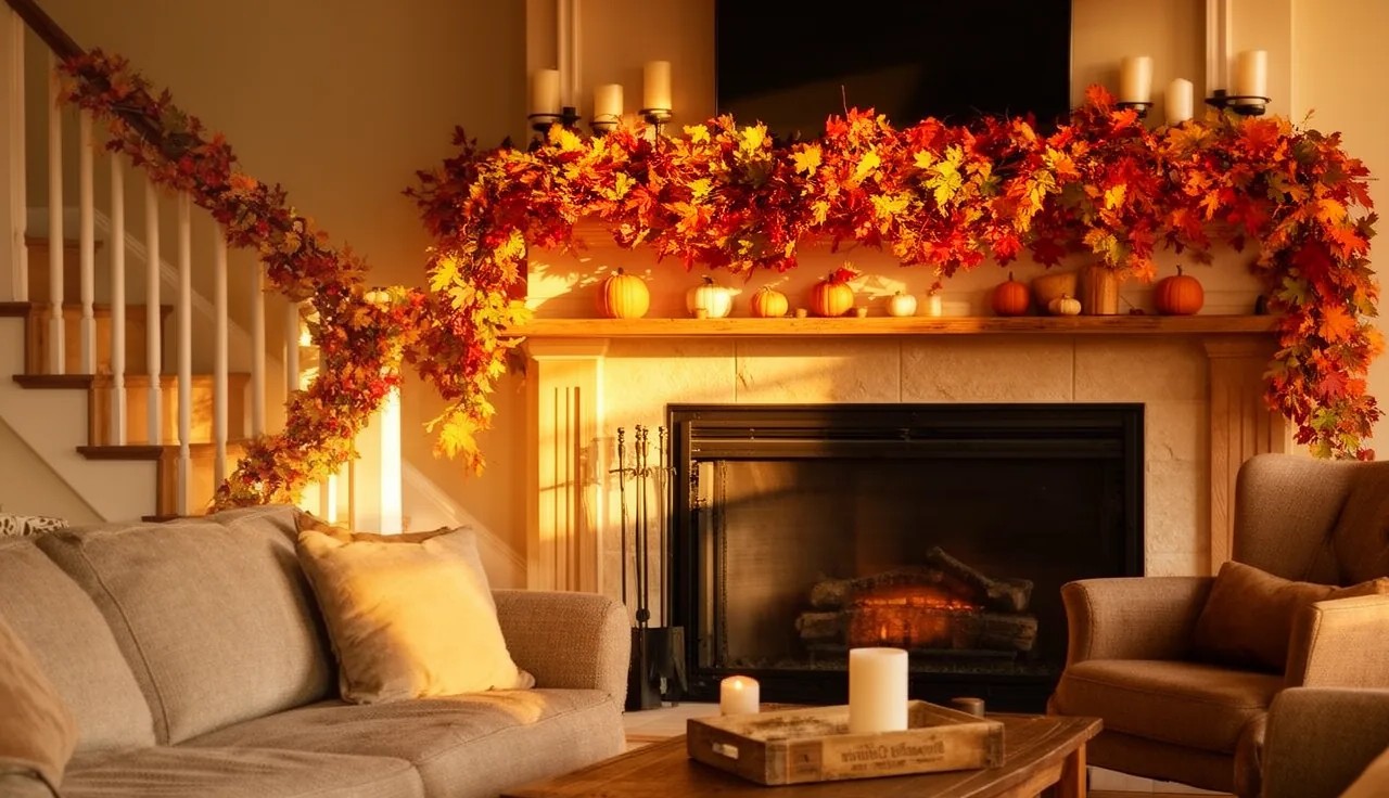 Berry and Maple Leaf Garland