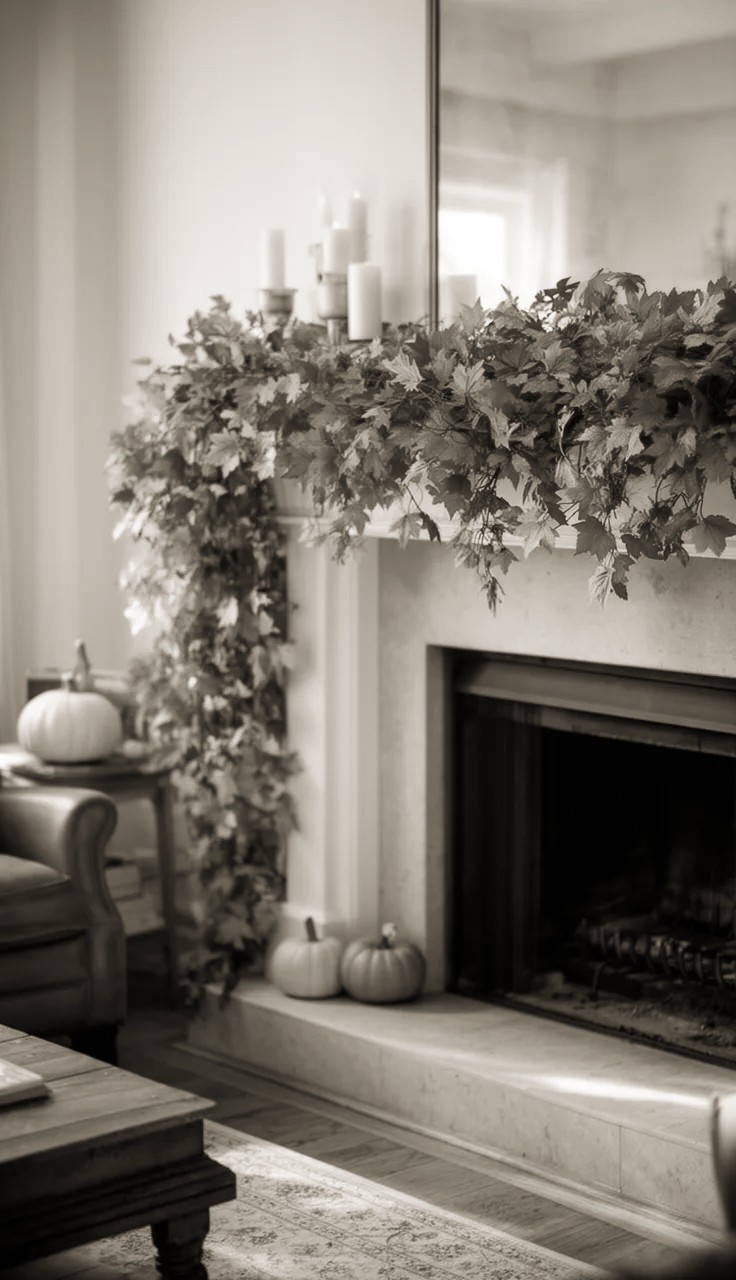 Neutral Fall Garland in Cream and Beige