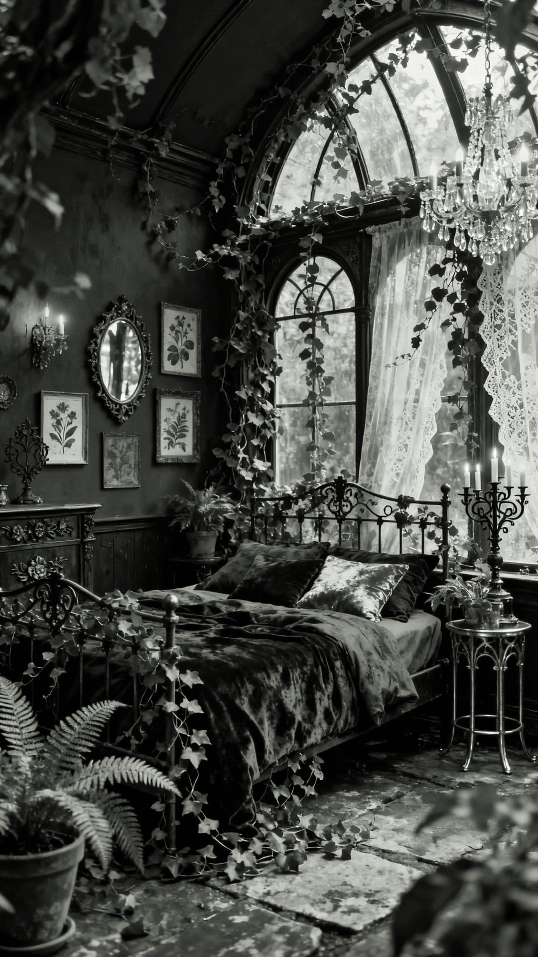 Botanical Gallery Walls in Ornate Frames