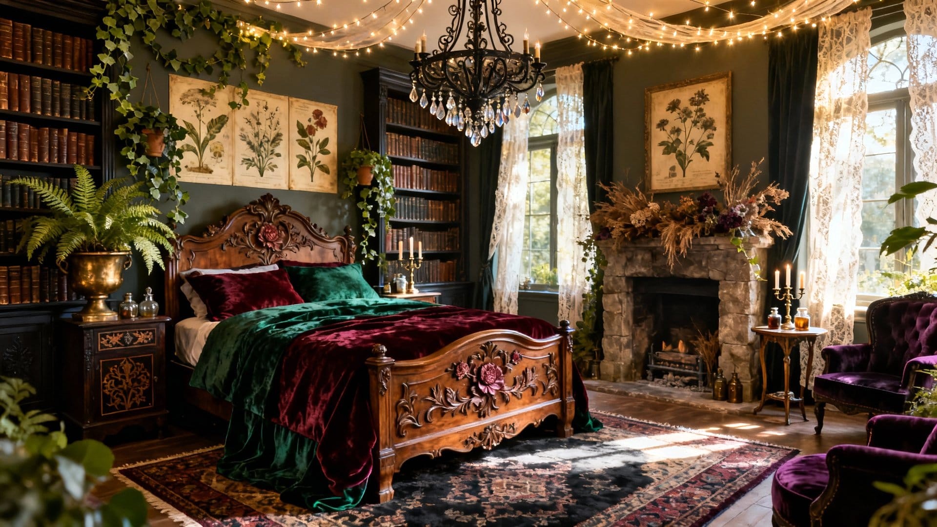25 Gothic Botanical Bedroom Ideas Hero