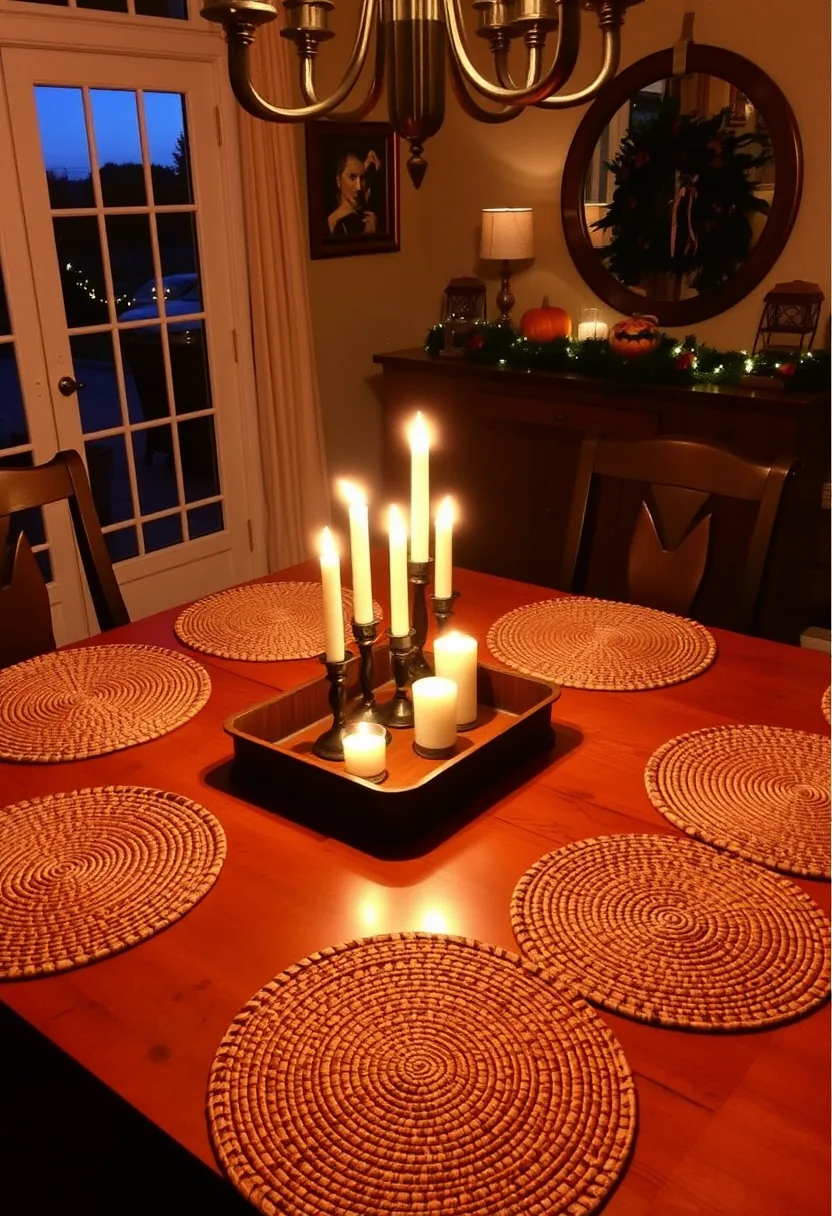 Generously Sized Extra-Large Halloween Placemat Accommodating Dinner Plate, Cutlery, and Drink Glass