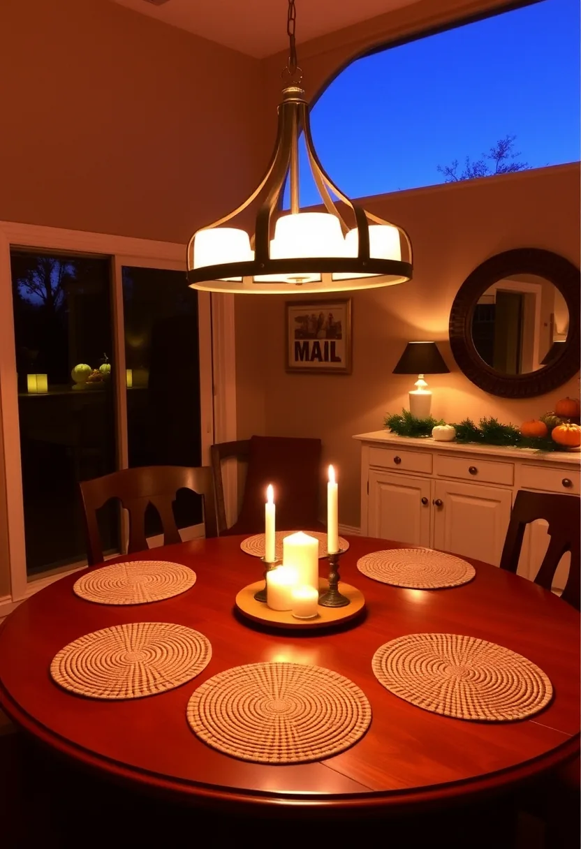 Moody Charcoal and Midnight Black Placemat on Dark Oak Table with White Ceramic Bowl and Brass Cutlery