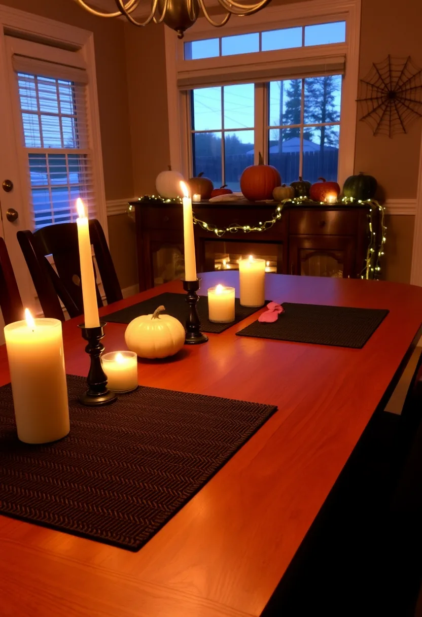 Heat-Resistant Insulated Halloween Placemat Supporting a Steaming Hot Ceramic Pumpkin Soup Bowl
