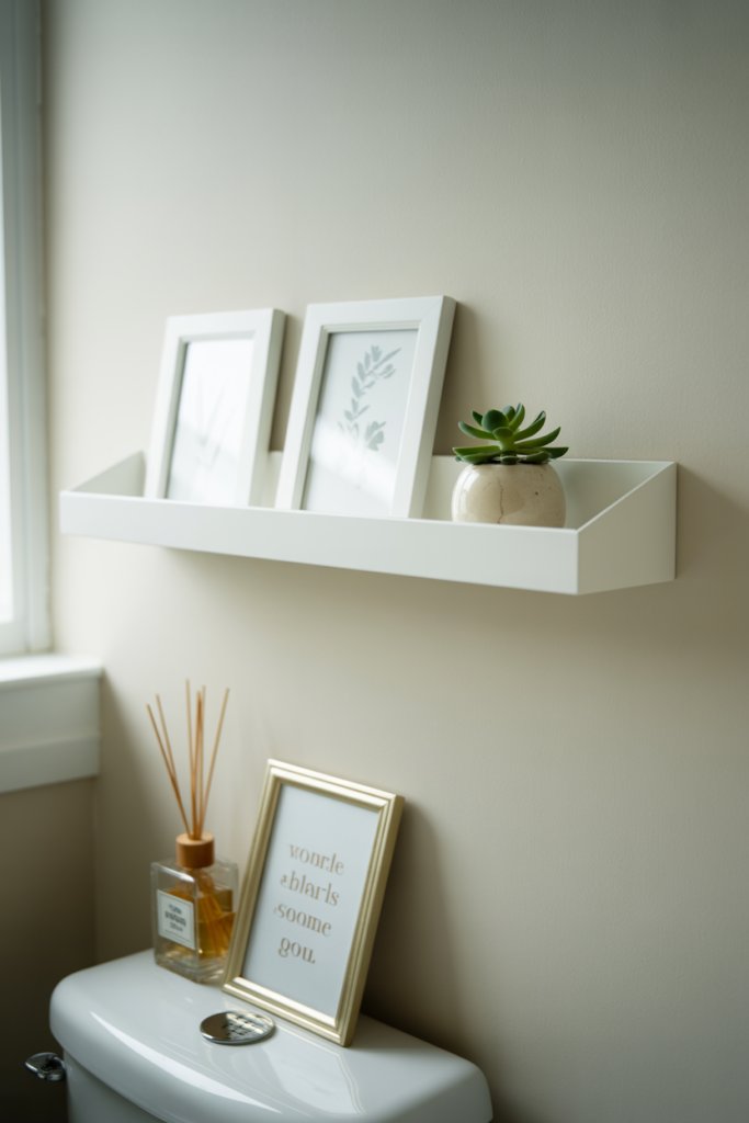 8. A Wooden Step Stool Repurposed as a Bathtub Side Table