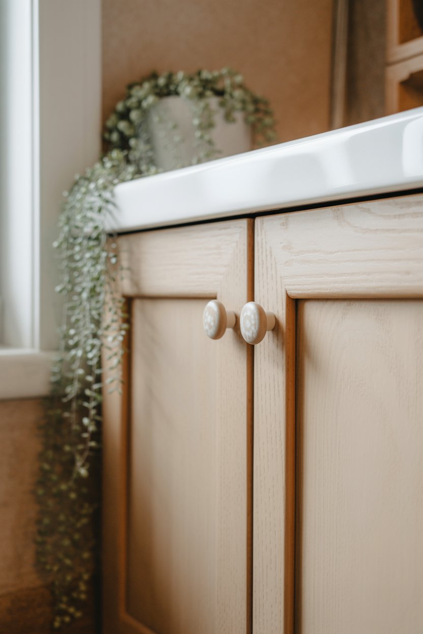 9. Wall-Mounted Cabinet Doors Added for Hidden Storage
