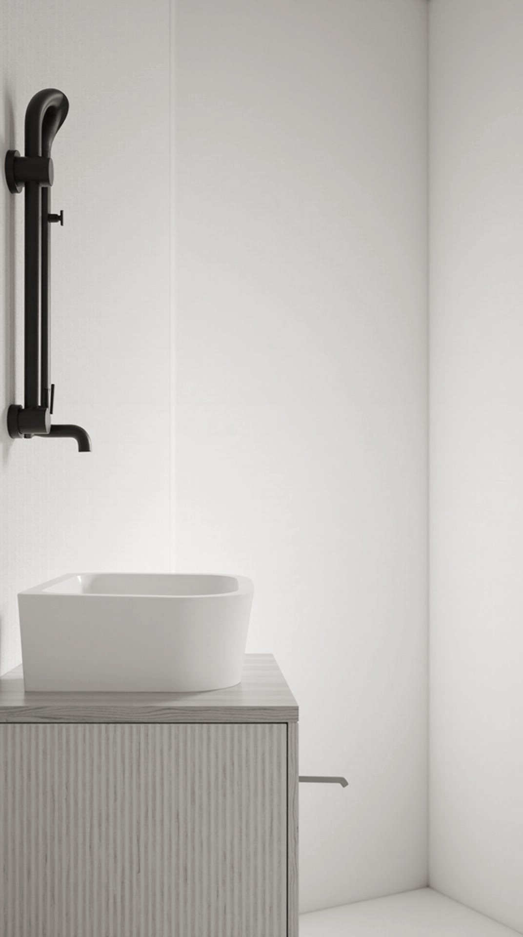 A Minimalist Wall-Mounted Faucet for Clean Lines