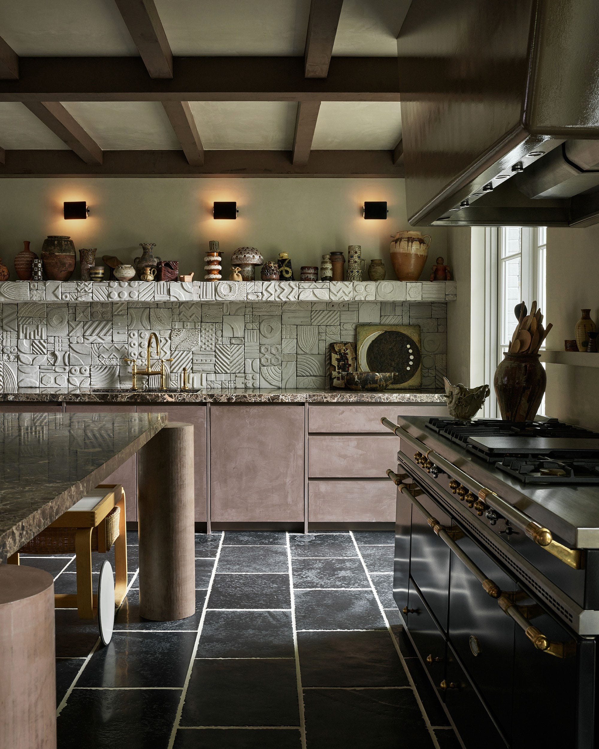 Tile Backsplash Extended to Ceiling