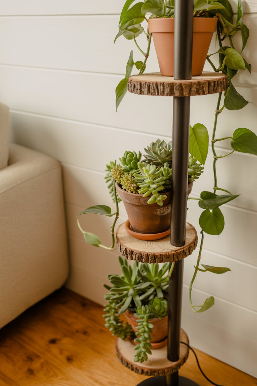 1. Turning the Lamp Base Into a Plant Stand