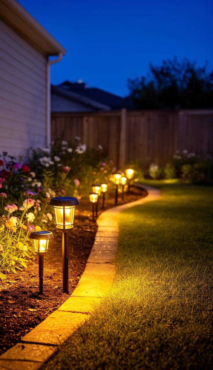 Festoon Lights Strung Between Posts